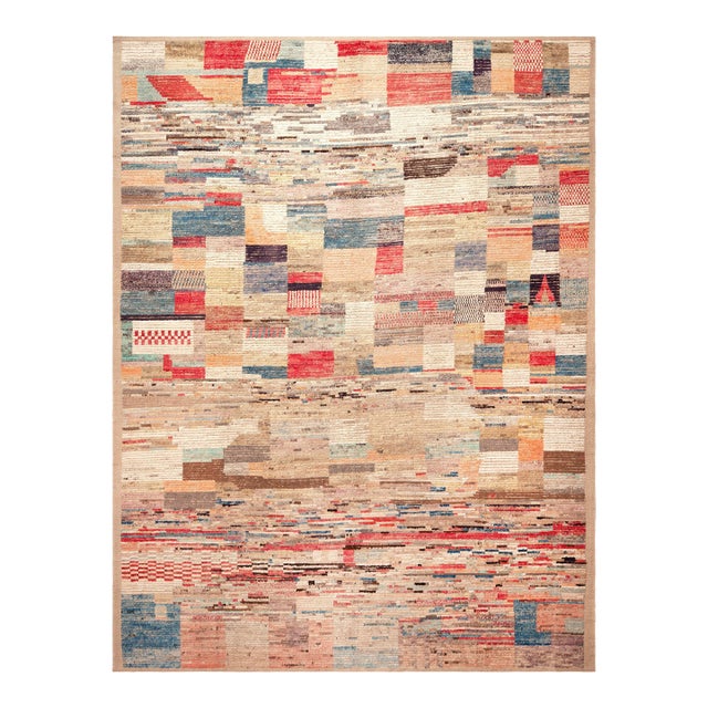 Nazmiyal Collection Abstract Patchwork Rug For Sale