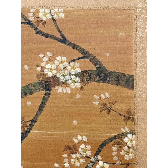 Vintage Japanese Byobu Folding Screen For Sale - Image 9 of 12