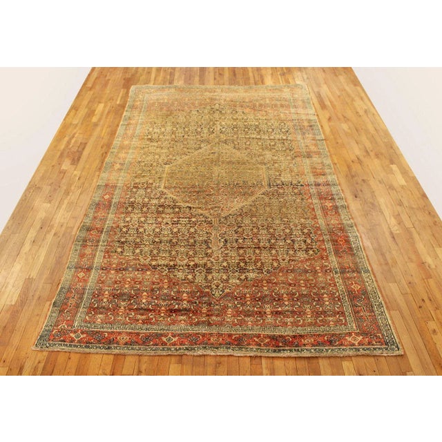 Antique Persian Bibikabad oriental rug, room size An antique Persian Bibikabad oriental rug, size 11'3" x 6'6", circa...