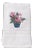 Pink Cache Pot Guest Towel White Terry, Embroidered For Sale