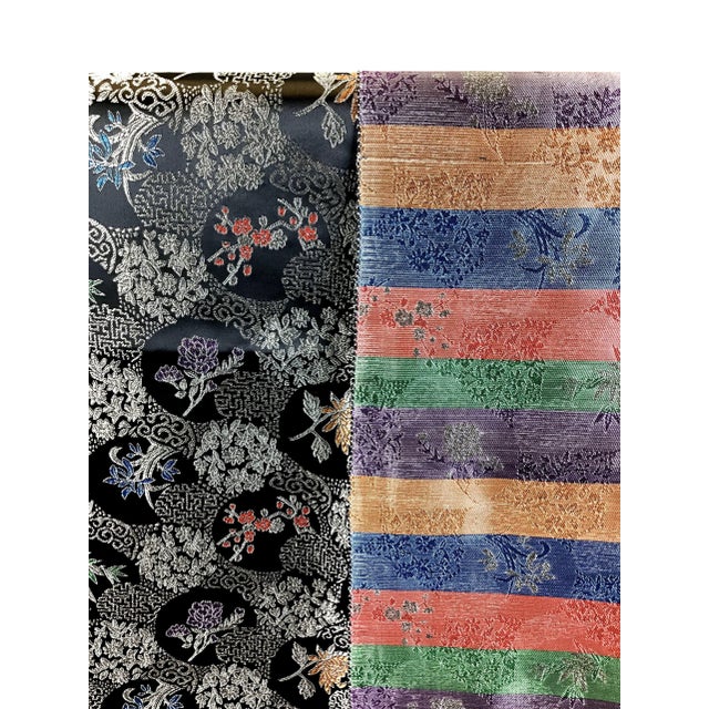 Silk Rayon Double Jacquard Upholstery Fabric For Sale - Image 9 of 11