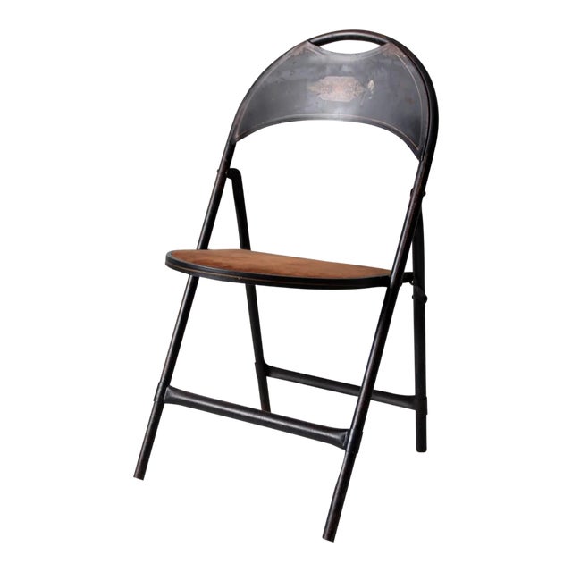 Vintage Metal Folding Chair For Sale