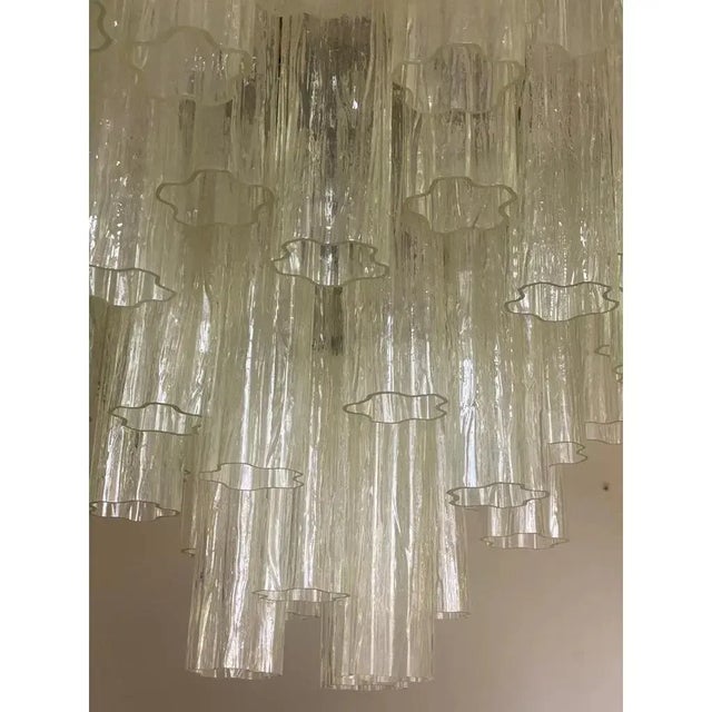 Early 21st Century Champagne Tronchi Murano Glass Chandelier in Venini Style by Simoeng For Sale - Image 5 of 6