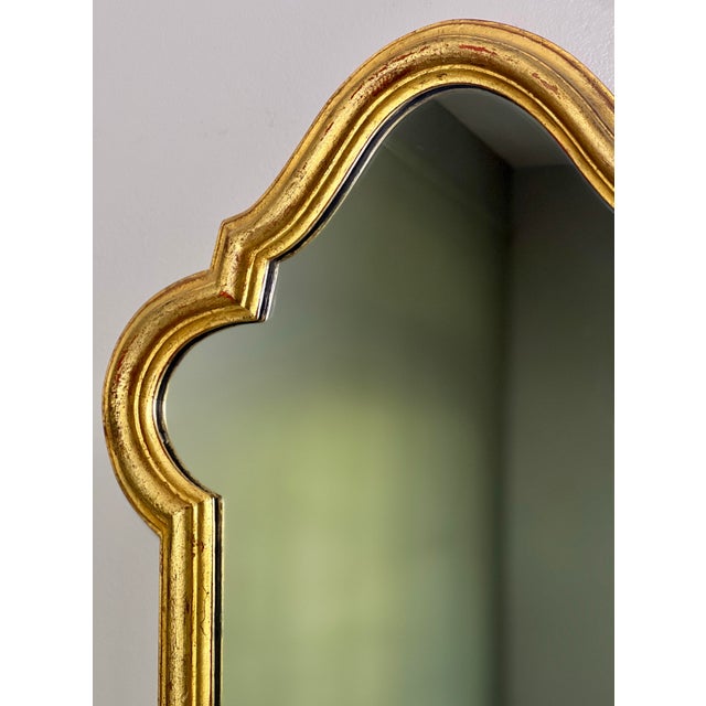 1930s Italian Giltwood Arched Mirror For Sale - Image 4 of 12