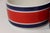 Set of Four Vintage Italian Red, White and Blue Striped Ceramic Bowls by Mancioli For Sale - Image 11 of 14