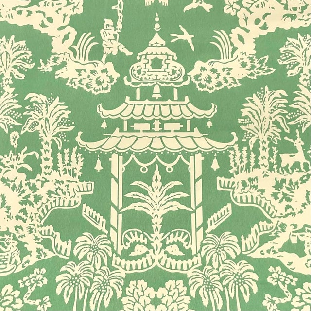 Brunschwig & Fils Vintage Boho Brunschwig & Fils Lhasa Hand Printed Double Roll Wallpaper For Sale - Image 4 of 14