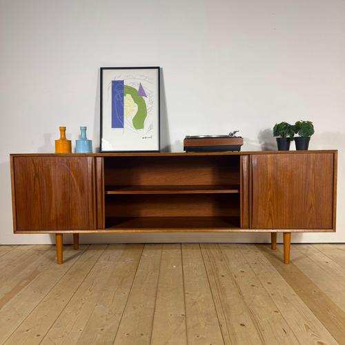 Mid-Century Modern Teak Sideboard with Sliding Doors, 1960s For Sale - Image 10 of 12