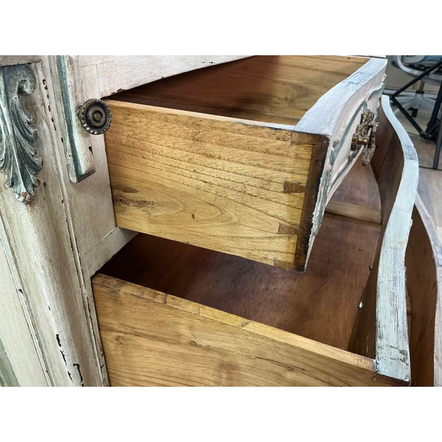 1940s French Louis XV–Style Hand-Painted Secretary Desk by Desbordes, Paris — Provenance Louis Louis Antiques, Greenwich For Sale - Image 9 of 16