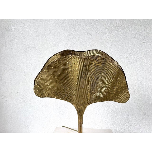 Ginkgo Lamp DLG Tommaso Barbi in Brass-Plated Metal, 2000s For Sale - Image 4 of 15