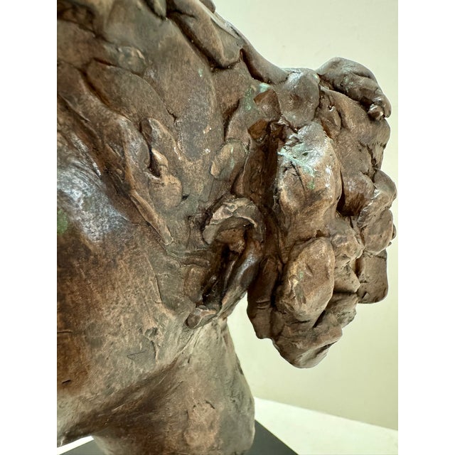 1960s Larry Mohr Bronze Stylized Female Bust Sculpture Signed From Artist Estate For Sale - Image 9 of 11