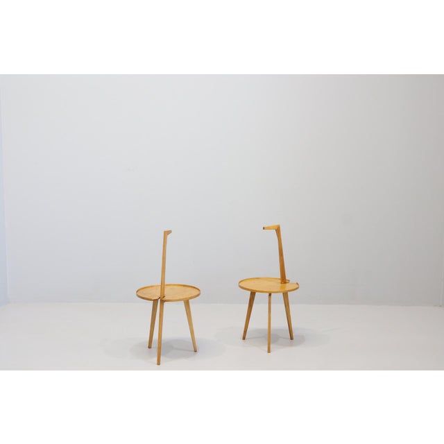 Elegant pair of wooden coffee tables, model TN6, by Franco Albini for Poggi, 1953. I have official proof of authenticity...