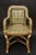 Marshan rattan armchair by Creel and Gow, in Green: Measures: 22" x 21" x 37" H- Seat Height: 18" Introducing Creel and...