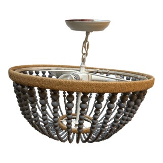 Uolfin Modern Farmhouse Beaded Chandelier For Sale