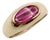 1940s 14k Gold Retro Synthetic Ruby Ring, Size 7 For Sale