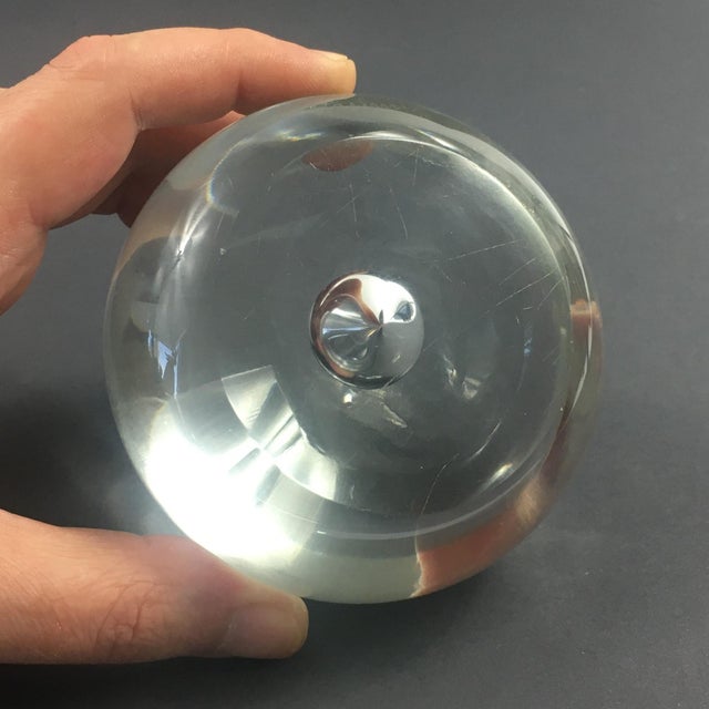 1970s Transparent Murano Glass Paperweight by Alfredo Barbini, Italy, 1970s For Sale - Image 5 of 6