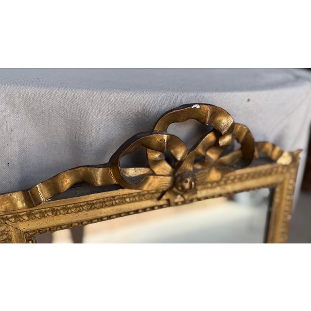 18th Century 18th Century French Gilded Marriage Mirror in Napoleon III Style For Sale - Image 5 of 5