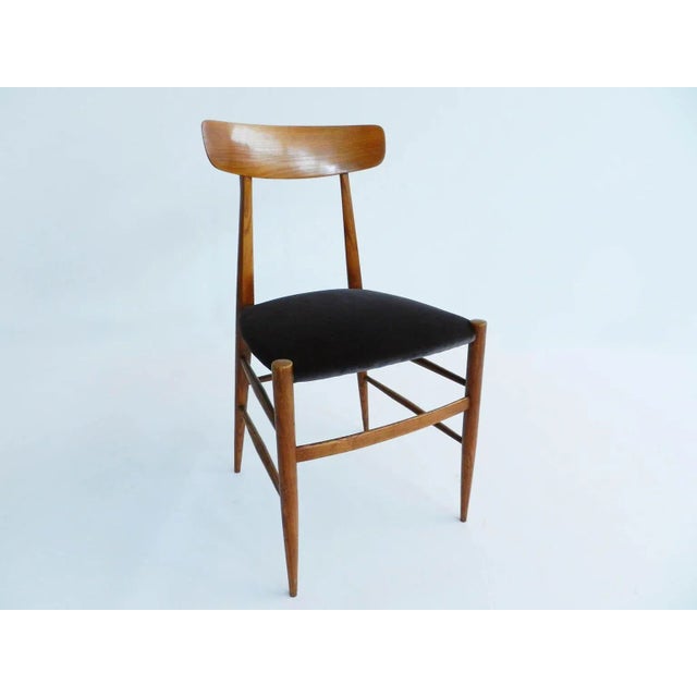 Textile Italian Architectural Dining Chairs by Eredi Marelli for Eredi Marelli Cantù, 1950s, Set of 6 For Sale - Image 7 of 7