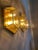 Vintage Hexagonal Facet Cut Glass and Brass Wall or Ceiling Lamps, 1960, Set of 3 For Sale - Image 3 of 16