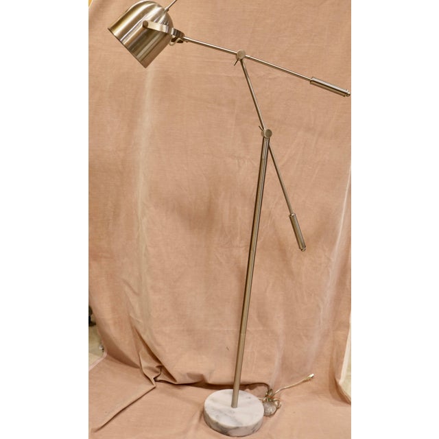 Adjustable Italian Floor Lamp With Marble Base. As shown the lamp can be configured in multiple ways.