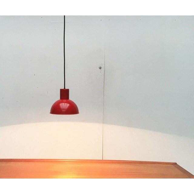 Mid-Century Danish Metal Bunker Mini Pendant Lamp by Johannes Hammerborg for Fog & Mørup, 1970s For Sale - Image 16 of 18