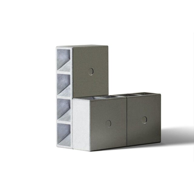 Mario tsai, aluminium champagne painted tsai table lamp by cassina unit of light a collection of modular metal lamps in...