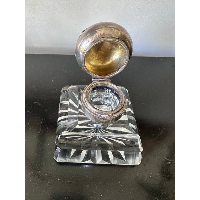 Imperial Russian Silver and Crystal Inkwell For Sale In Nashville - Image 6 of 9
