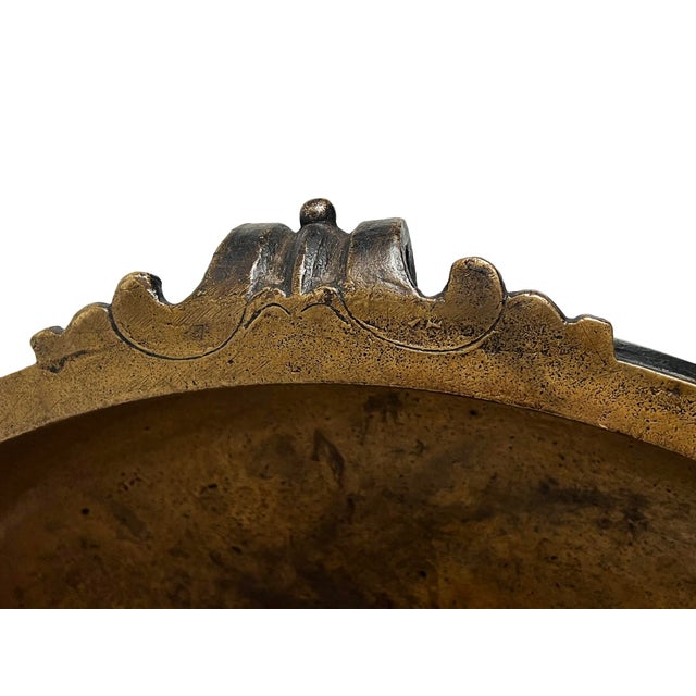 Metal Antique Large Bronze Urli Bowl For Sale - Image 7 of 8