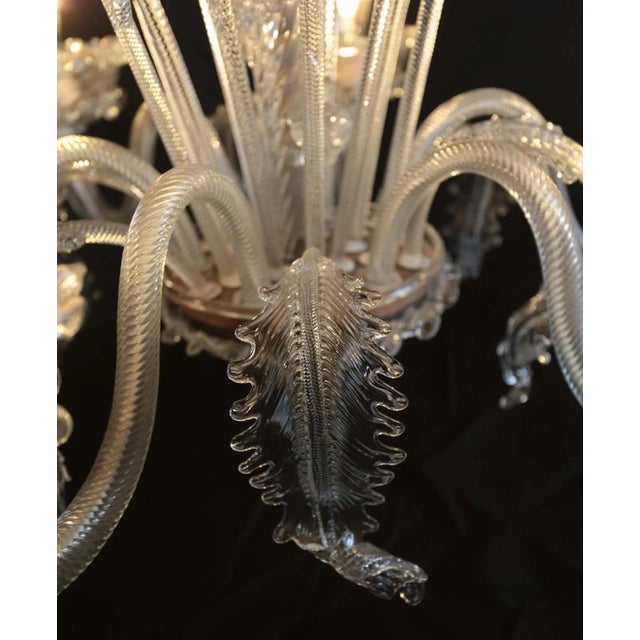Six-Arm Venetian Murano Chandelier. Restored For Sale - Image 10 of 13