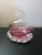 Pink Exquisite Pilgrim Cranberry Glass Swan Bowl For Sale - Image 8 of 8