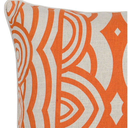 Modern Orange Down Pillow Chairish