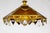 Mid 20th Century Paneled Amber Glass Pendant Light With Crystal Accents For Sale - Image 10 of 13