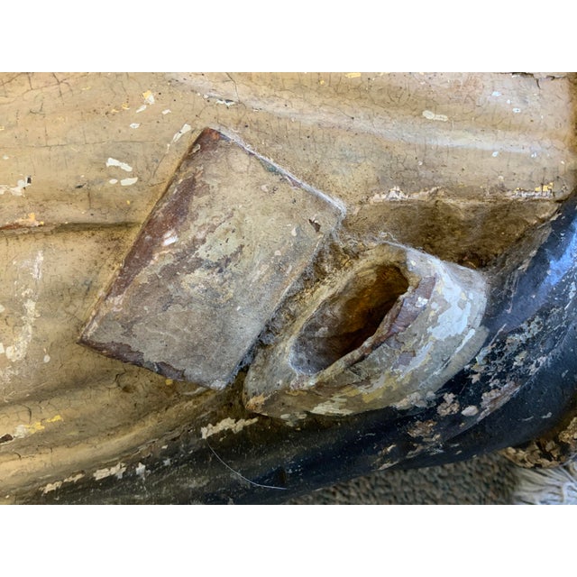 19th Century Antique Standing Santos Figure Wood Carved For Sale - Image 12 of 15