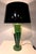 Large Postmodern Green Ceramic Table Lamp attributed to Francois Chatain, 1980s For Sale - Image 14 of 18