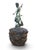 Monumental bronze statue of the god Neptune with patinated finish. Created in the 1970s, this piece is in good condition....
