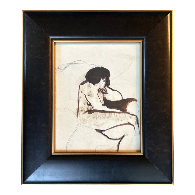 1970’s Original Abstract Expressionist Female Nude Figure Painting For Sale