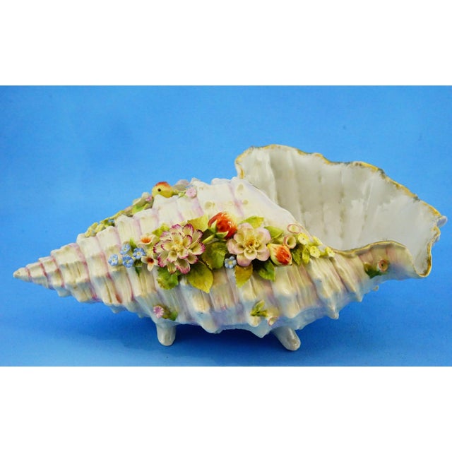 Antique Shell-Shaped Porcelain Centrepiece from C.G Schierholz & Sohn Manufactory of Plaue, Germany, 1800s For Sale - Image 6 of 18