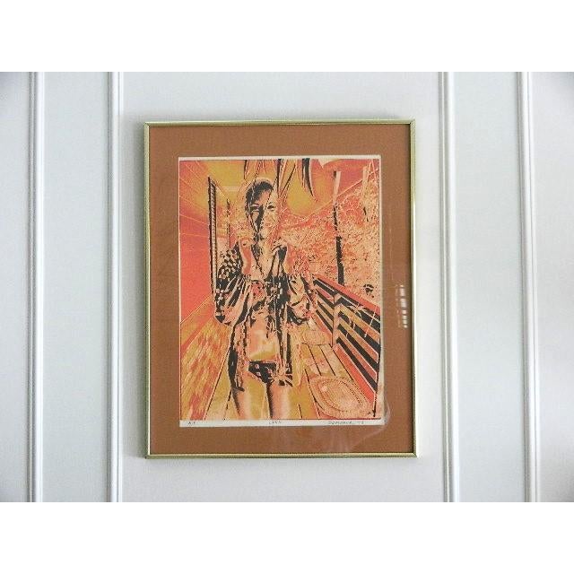 1970s Jerry Domokur "Lynn" 1978 Vintage Serigraph Art Print - Artist Proof (a.p.) For Sale - Image 13 of 14