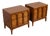 Thomasville Burlwood Mid-Century Modern Sculptural Pair of Nightstands, C. 1960s, Attributed For Sale