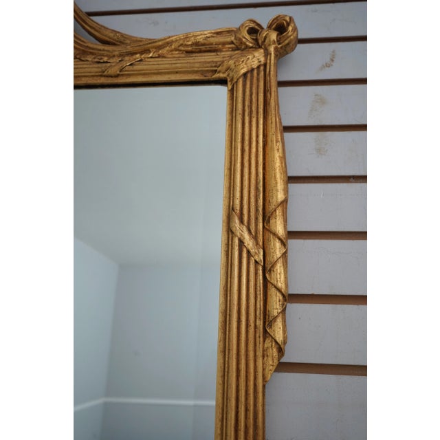 Friedman Brothers Model 6592 Plume Top Gold Mirror For Sale - Image 9 of 11