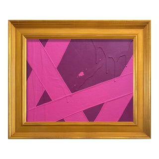 Abstract Painting Titled Mini Abstract Violet Fuschia by Ron Giusti For Sale