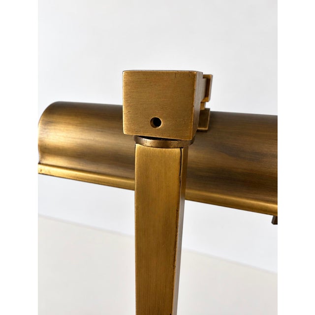 2010s Aged Brass Bankers or Library Lamp For Sale - Image 17 of 18
