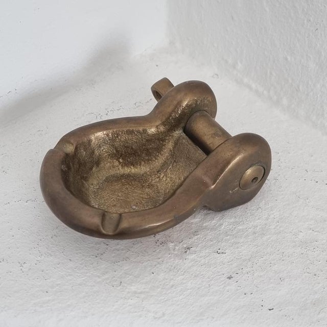 Clevis Shackle Ashtray in Brass, 1950s For Sale - Image 4 of 8