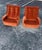Orange Reupholstered Mid Century Space Age Orchidee Chair Pair, Michael Cadestin for Airborne International For Sale - Image 8 of 11