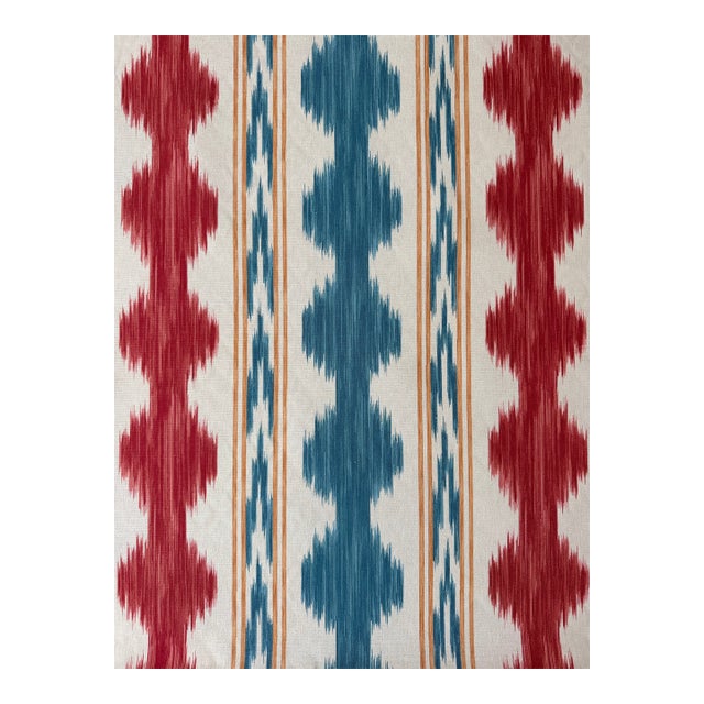 Brunschwig & Fils Avera Print Red Fabric 5 Yards 8018120.95 Cevennes Collection For Sale