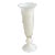 Vintage Venetian Clear Over White Cased Art Glass Ribbed Vase For Sale