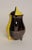 Vintage bulbous-form "Luc" ceramic/art pottery teapot supported by three feet by Auguste Lucchesi (Vallauris, France, ca....