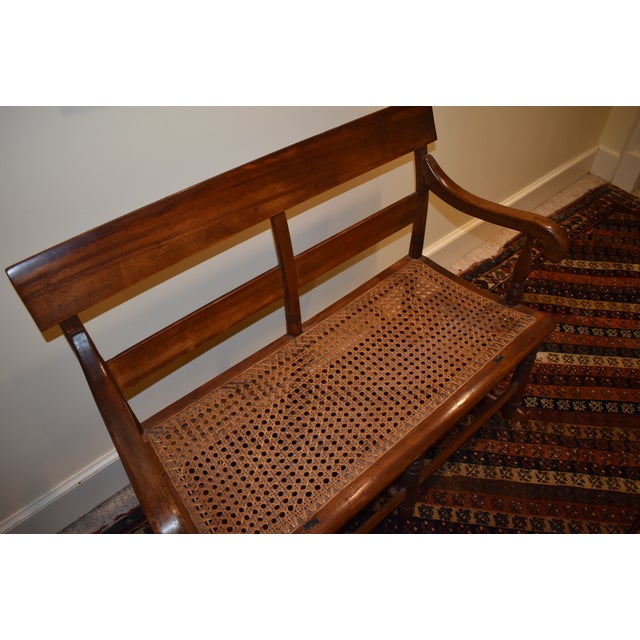 19th Century Late Federal So-Called Mammy's Bench With Rockers, Ca. 1835 For Sale - Image 5 of 5