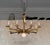 Spanish 1950’s Gilt Iron Twelve-Arm Chandelier With Opaline Glass Center Light For Sale - Image 14 of 18