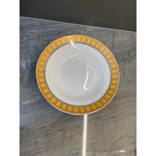 Vintage Casati Fine Porcelain Bavaria Design Rimmed Bowls - Set of 4 For Sale - Image 4 of 5
