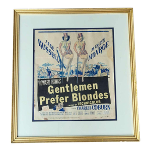Marilyn Monroe Gentlemen Prefer Blondes Movie Theater Window Card